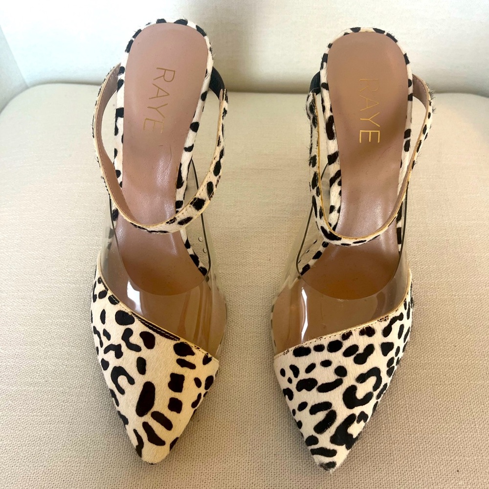 Raye Heels Faux Pony Hair - Brand New